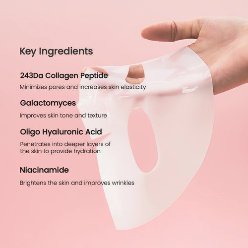 BIODANCE Bio-Collagen Real Deep Mask, Hydrating Overnight Hydrogel Face Mask, Pore Minimizing, Elasticity, Plumping, Travel Essentials & Self Care Gifts for Women, Korean Skin Care | 1.19oz(34g) x 4ea